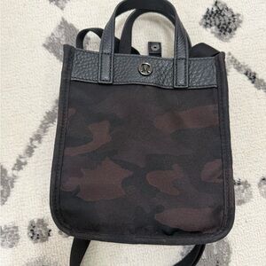 RARE* lululemon Black brown Camo now and always MICRO bag tote crossbody